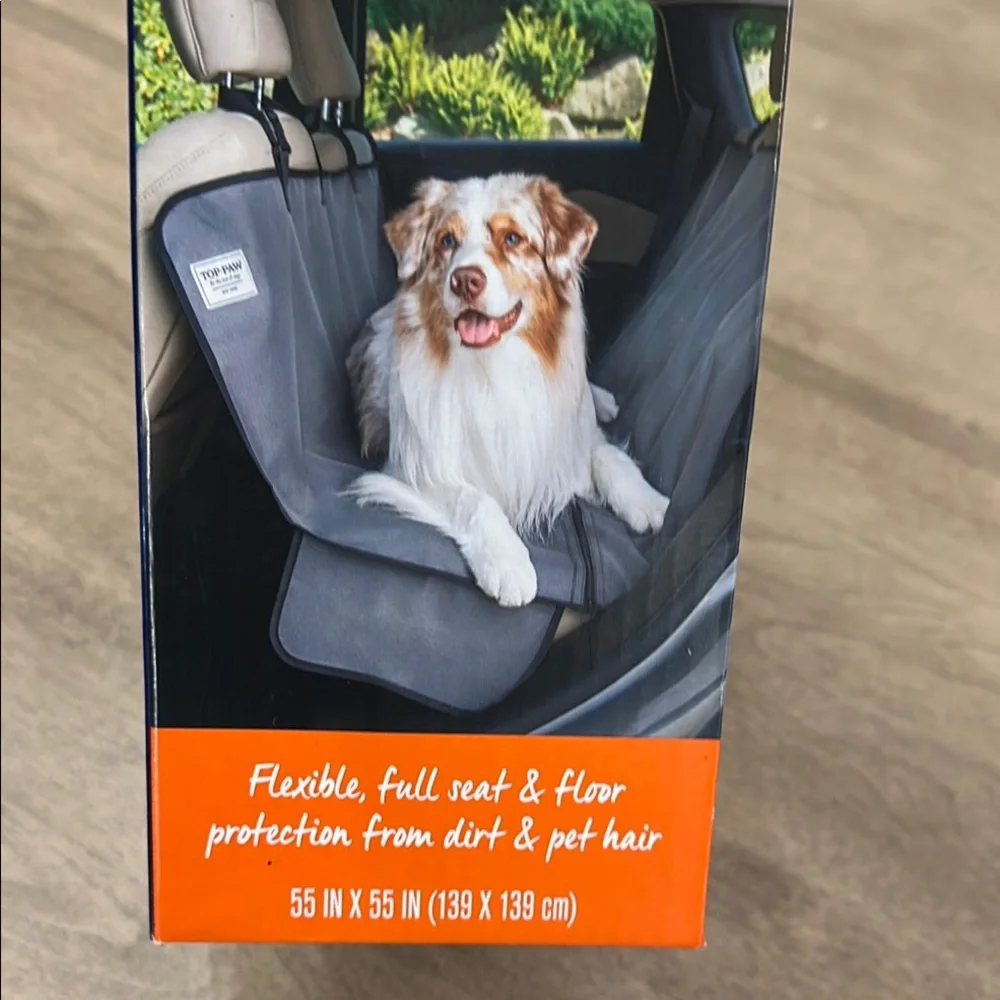 New Top Paw Canvas Hammock Seat Cover - Black